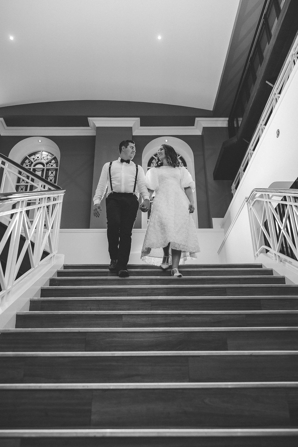 Original internal staircase at Transcontinental Hotel Weddings Brisbane