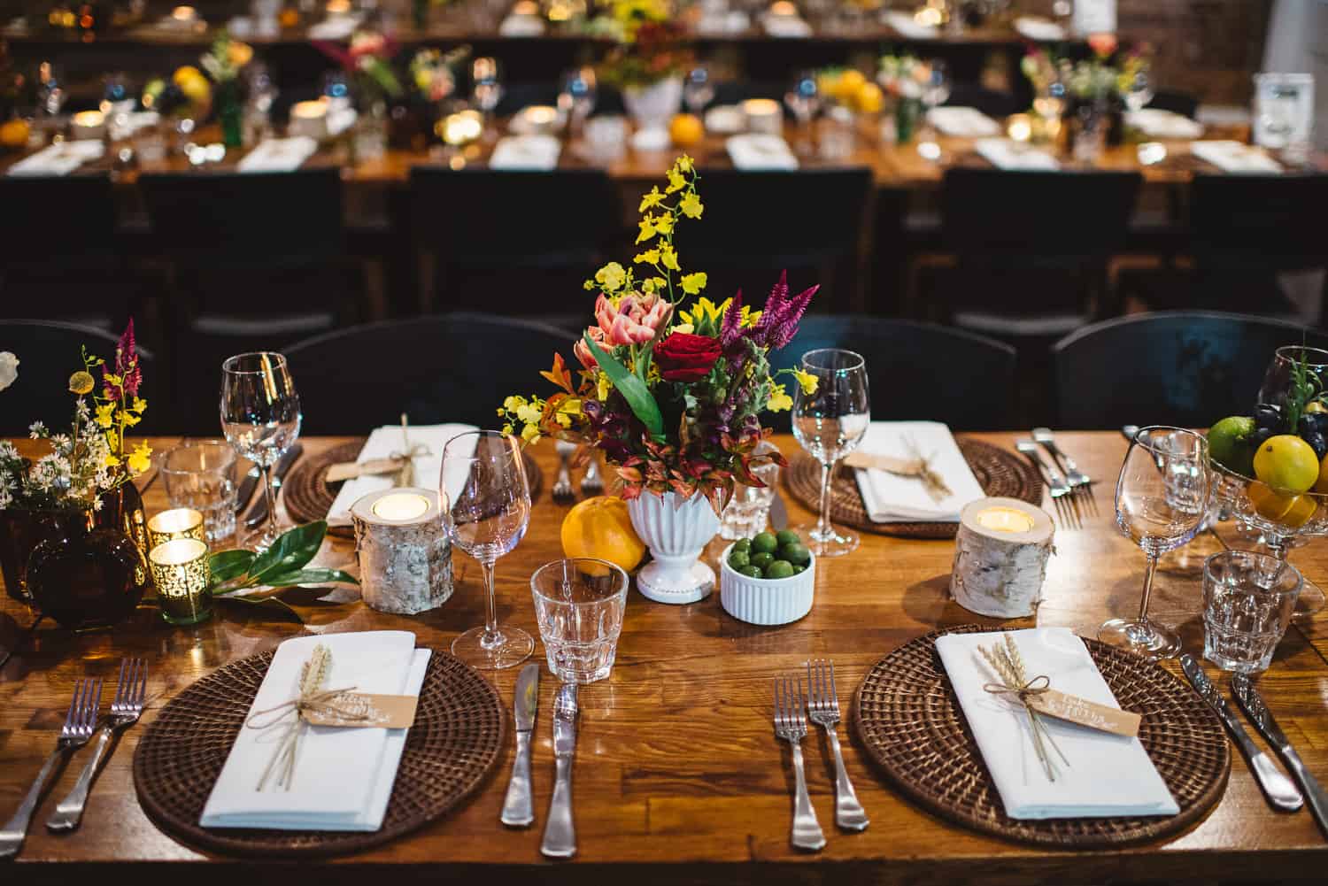 Wedding floral colours inspired by stained glass details in a historic Brisbane venue