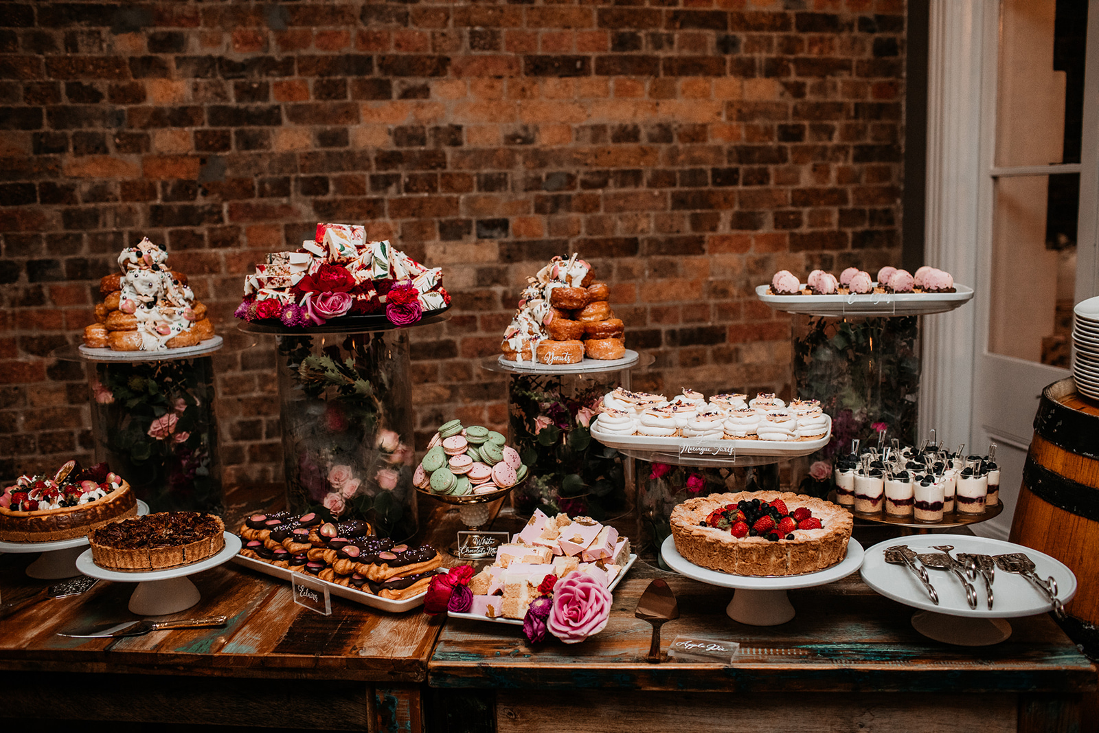 Seasonal plated wedding meal for a Brisbane reception dining experience